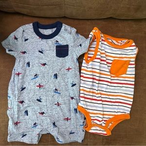 Baby gap shorts romper and tank top onesie